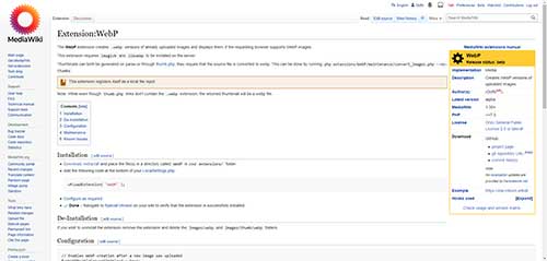 MediaWiki Extension WebP