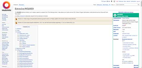 MediaWiki Extension WikiSEO